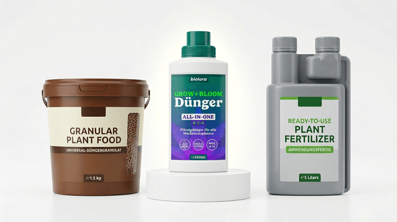 Cannabis Dünger flüssig – Konzentrat in Messkappe dosieren für Indoor und Outdoor Grow