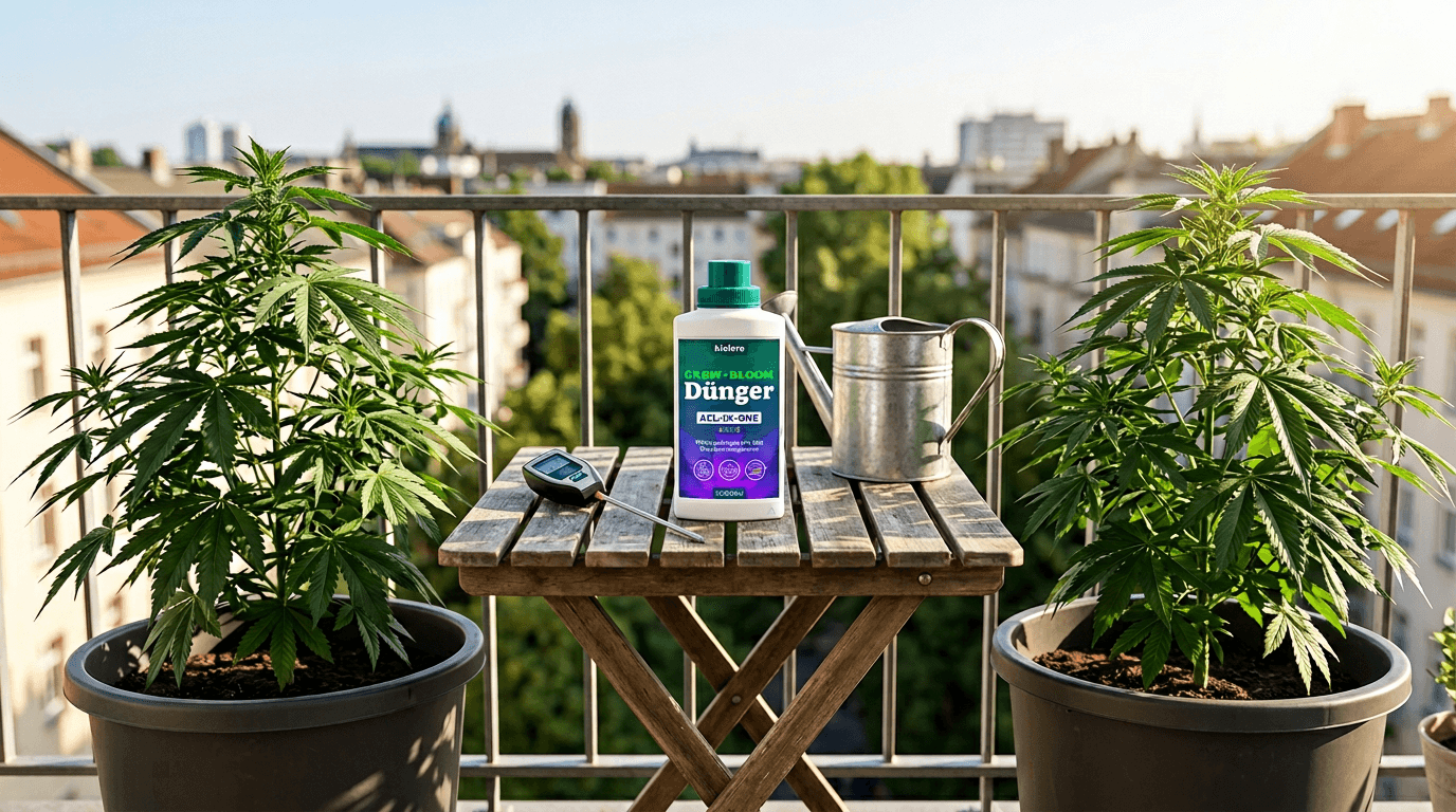 Cannabis Outdoor düngen auf dem Balkon – Topfanbau im Sommer