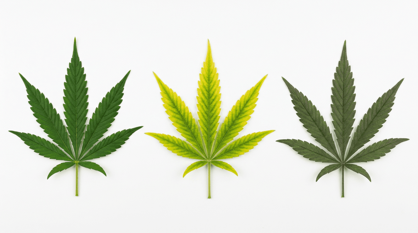 Hanfpflanzen Nährstoffmangel erkennen – gelbe Blätter als Stickstoffmangel Zeichen