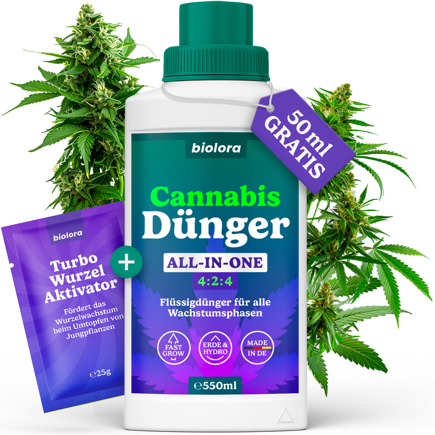 welcher dünger für autoflower Autoflower-Dünger-Set 2 x 1 Liter – Purgrün main image 0